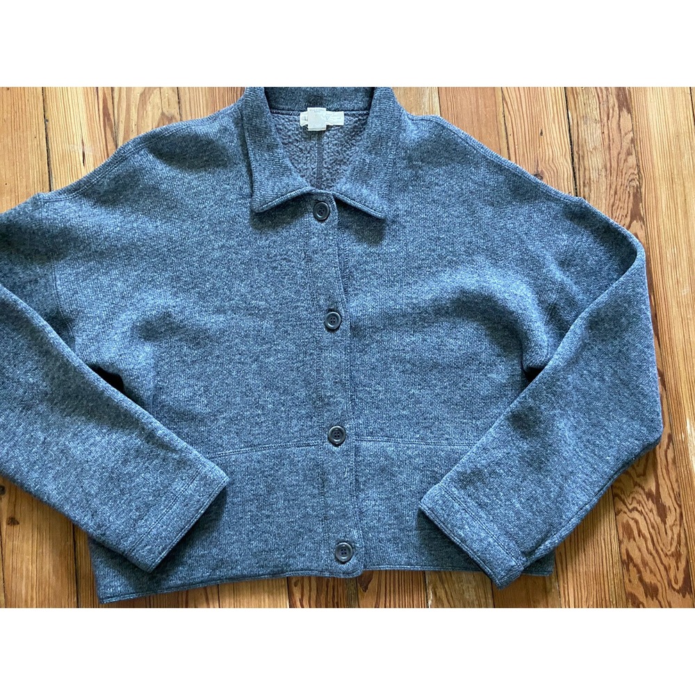 jcrew‎ gray cardigan thick Womens Size Large